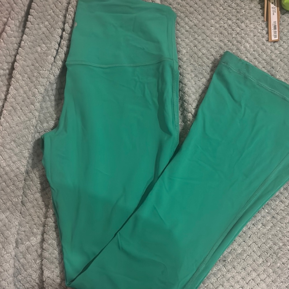 lululemon athletica Green Flare Leggings